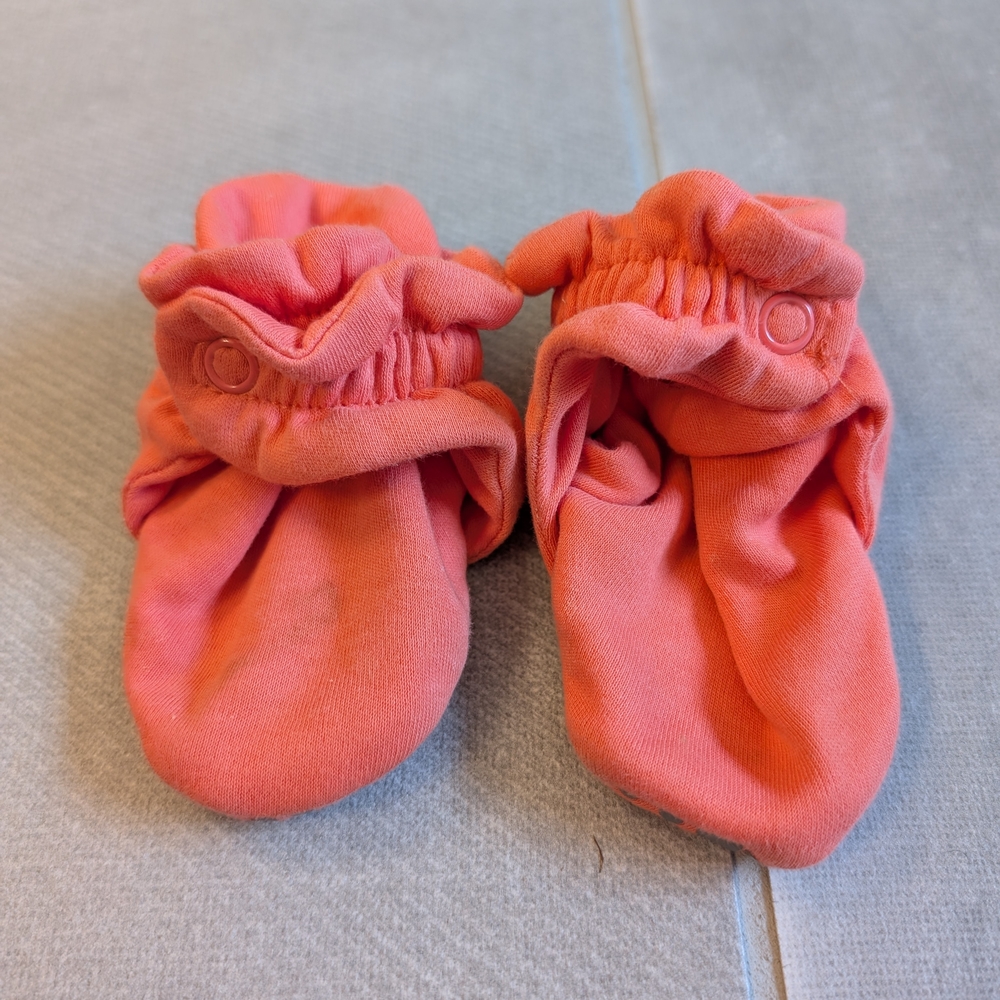 Zutano Pink Organic Cotton Baby Booties
